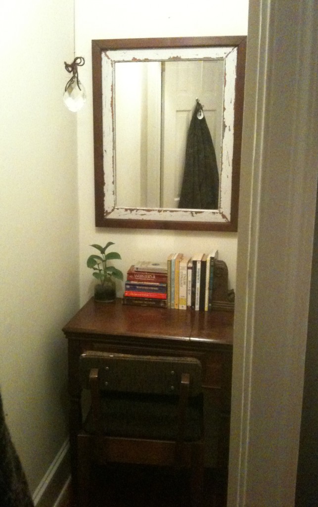 Our closet office - a quiet place to write