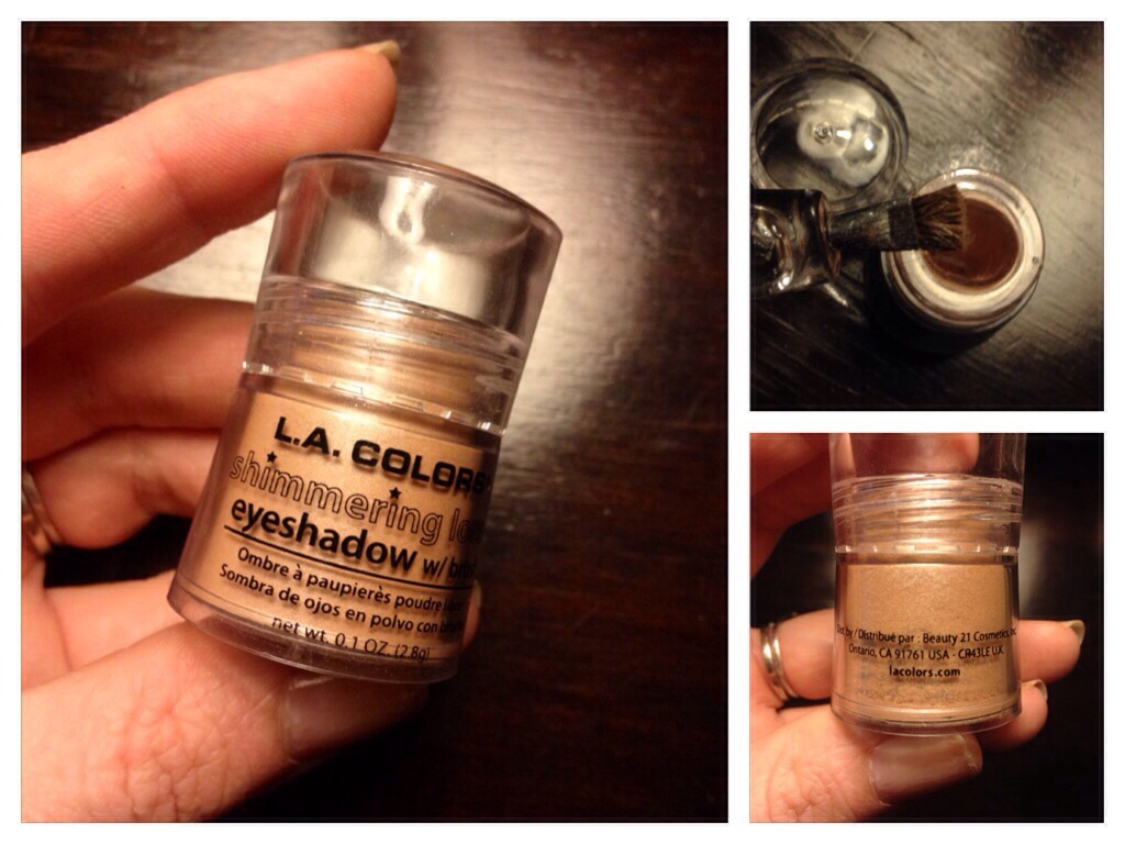 Review: LA Colors shimmering loose eyeshadow with brush